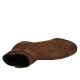 Stivaletto da donna con cerniera e fibbia in camoscio marrone tacco 4 - Misure disponibili: 42, 45, 47