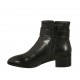 Stivaletto da donna con fibbia e cerniera in pelle nera tacco 4 - Misure disponibili: 32, 33, 43, 47