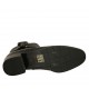 Botines para mujer con cremallera y hebilla en piel negra tacon 4 - Tallas disponibles:  32, 33, 43