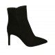 Bottines à bout pointu pour femmes avec fermeture éclair en daim noir talon 8 - Pointures disponibles:  31