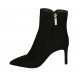 Bottines à bout pointu pour femmes avec fermeture éclair en daim noir talon 8 - Pointures disponibles:  31