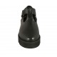Woman's shoe with velcro strap in black leather wedge heel 3 - Available sizes:  42, 43, 45, 47