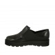 Zapato cerrado para mujer con elasticos en piel de color negro cuña 3 - Tallas disponibles:  34, 42, 43, 44, 45, 47
