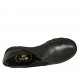 Chaussure à cou-de-pied haut pour femmes avec elastiques en cuir noir talon compensé 3 - Pointures disponibles:  34, 42, 43, 44, 45, 47