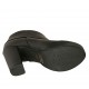 Botines con cremallera para mujeres con plataforma en piel de color negro con tacon 9 - Tallas disponibles:  32