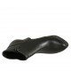 Stivaletto da donna con cerniera e plateau in pelle nera con tacco 9 - Misure disponibili: 42