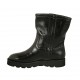 Bottines pour femmes avec goujons en cuir noir talon compensé 3 - Pointures disponibles:  33, 34, 42, 43, 44