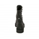 Bottines pour femmes avec goujons en cuir noir talon compensé 3 - Pointures disponibles:  33, 34, 42, 43, 44