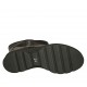 Bottines pour femmes avec goujons en cuir noir talon compensé 3 - Pointures disponibles:  33, 34, 42, 43, 44