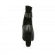 Stivaletto da donna con cerniera, fibbia e plateau in pelle e camoscio nero tacco 10 - Misure disponibili: 31, 32, 33, 34, 42, 43
