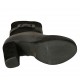 Stivaletto da donna con cerniera, fibbia e plateau in pelle e camoscio nero tacco 10 - Misure disponibili: 31, 32, 33, 34, 42, 43