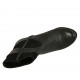 Stivaletto da donna con cerniera, fibbia e plateau in pelle e camoscio nero tacco 10 - Misure disponibili: 31, 32, 33, 34, 42, 43