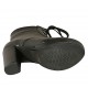 Stivaletto stringato da donna con plateau in pelle nera tacco 10 - Misure disponibili: 31, 32, 33, 34