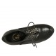 Zapato para mujer con cordones y plataforma en piel de color negro tacon 9 - Tallas disponibles:  32, 34, 42, 43