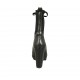 Stivaletto stringato da donna in pelle nera e tessuto elasticizzato con plateau tacco 9 - Misure disponibili: 32, 33, 42, 43, 44, 46
