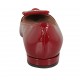 Woman's pointy loafer with accessory in red patent leather and suede heel 1 - Available sizes:  42