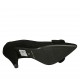 Decolté da donna con fiocco in camoscio nero tacco 8 - Misure disponibili: 32, 33, 34, 43