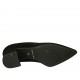 Zapato a punta para mujer en gamuza negra tacon 5 - Tallas disponibles:  33, 44