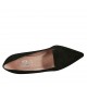 Zapato a punta para mujer en gamuza negra tacon 5 - Tallas disponibles:  33, 44