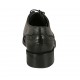 Scarpa stringata derby da donna in pelle nera con decorazioni Brogue tacco 3 - Misure disponibili: 34, 43, 44, 45
