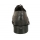 Chaussure derby à lacets pour femmes en cuir marron avec bout Brogue talon 3 - Pointures disponibles:  43, 44, 45