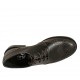 Chaussure derby à lacets pour femmes en cuir marron avec bout Brogue talon 3 - Pointures disponibles:  43, 44, 45