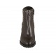 Stivaletto da donna con cerniera e borchie in pelle marrone tacco 7 - Misure disponibili: 42, 43, 44