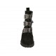 Stivaletto stringato da donna con cerniera e fibbie in camoscio nero tacco 3 - Misure disponibili: 33, 34, 42, 43, 44
