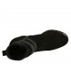 Stivaletto da donna con cerniera interna e fibbia in camoscio e pelle nera tacco 7 - Misure disponibili: 42, 43, 44