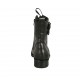 Botin para mujer con cordones, tachuelas, hebillas y cremallera en piel negra tacon 3 - Tallas disponibles:  32, 33