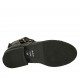 Botin para mujer con cordones, tachuelas, hebillas y cremallera en piel negra tacon 3 - Tallas disponibles:  32, 33