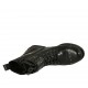 Bottines pour femmes avec lacets, goujons, boucles et fermeture éclair en cuir noir talon 3 - Pointures disponibles:  32, 33