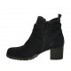 Bottines pour femmes avec fermeture éclair et boucle en daim bleu talon 5 - Pointures disponibles:  43, 44