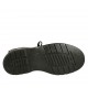 Bottines pour femmes stil combat avec lacets et fermeture éclair en cuir délavé noir talon 3 - Pointures disponibles:  32
