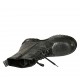 Bottines pour femmes stil combat avec lacets et fermeture éclair en cuir délavé noir talon 3 - Pointures disponibles:  32