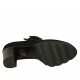 Escarpin pour femmes avec courroie en daim noir talon 6 - Pointures disponibles:  42, 43, 44