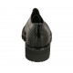 Chaussure derby à lacets pour femmes en cuir verni et cuir noir talon compensé 3 - Pointures disponibles:  33, 42, 44