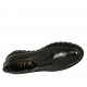 Zapato derby para mujer con cordones en piel y charol negro cuña 3 - Tallas disponibles:  33, 42, 44