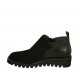 Scarpa accollata da donna con cerniere in pelle e camoscio nero zeppa 3 - Misure disponibili: 32, 33, 34