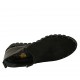 Scarpa accollata da donna con cerniere in pelle e camoscio nero zeppa 3 - Misure disponibili: 32, 33, 34