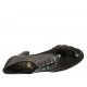 Zapato oxford para mujer con cordones en piel cepillada gris y negra tacon 6 - Tallas disponibles:  33, 34, 42, 43