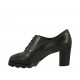 Scarpa stringata da donna modello Oxford in pelle nera tacco 6 - Misure disponibili: 42