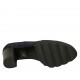 Zapato oxford para mujer con cordones en gamuza azul tacon 6 - Tallas disponibles:  42, 43, 44