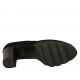 Chaussure richelieu à lacets pour femmes en daim noir talon 6 - Pointures disponibles:  42, 43