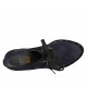 Zapato para mujer con cordones en gamuza azul tacon 7 - Tallas disponibles:  33, 42, 43, 44