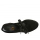 Scarpa stringata da donna in camoscio nero tacco 7 - Misure disponibili: 33, 42, 43, 44