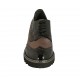 Zapato derby para mujer con cordones en charol negro y piel laminada bronce cuña 3 - Tallas disponibles:  34, 43, 44