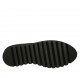Zapato derby para mujer con cordones en charol negro y piel laminada bronce cuña 3 - Tallas disponibles:  34, 43, 44