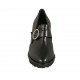 Scarpa accollata da donna con elastici e fibbia in pelle nera zeppa 5 - Misure disponibili: 33, 34, 42, 43