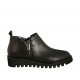 Scarpa accollata da donna con cerniere in pelle nera zeppa 3 - Misure disponibili: 33, 34, 43, 44